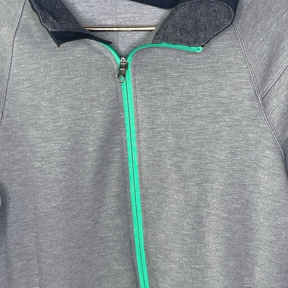 Lululemon jacket hoodie full zip men’s sz small gray with reflective stripe - Picture 4 of 8